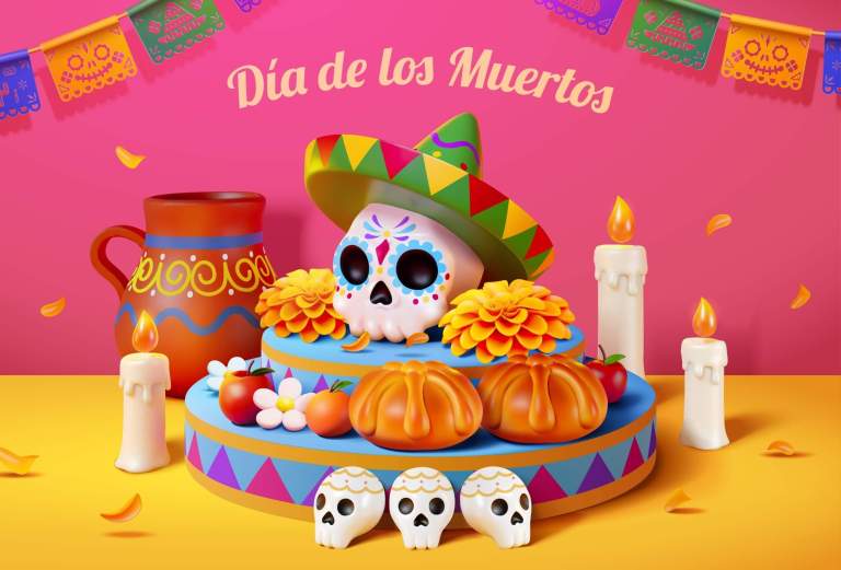dia de muertos con niños