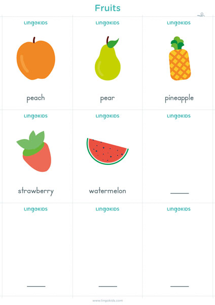 Flashcards: Fruits