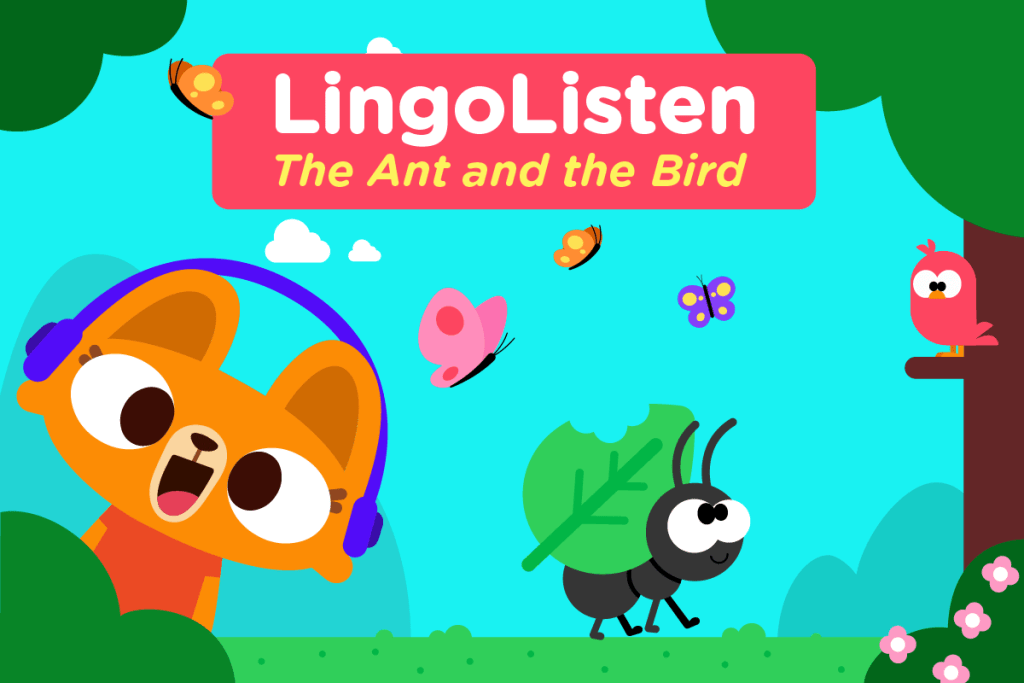 Lingolisten the ant and the bird podcast for kids