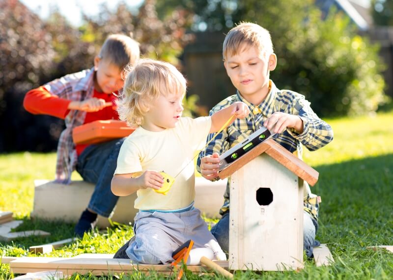 summer birdhouse building