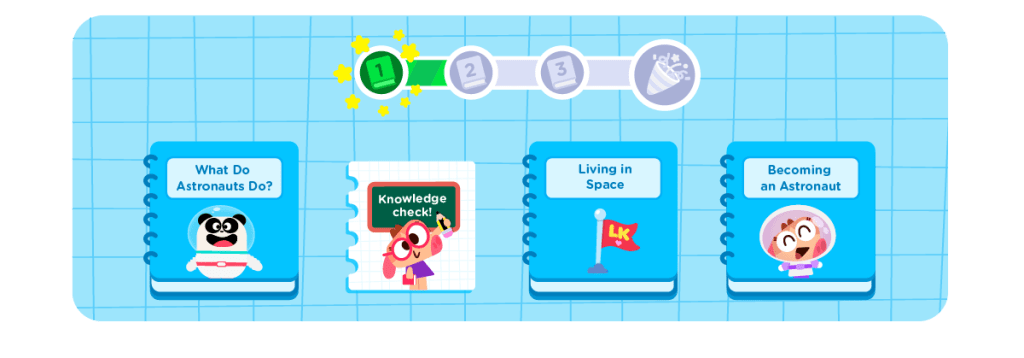 learn about space with Nasa on the Lingokids app for kids