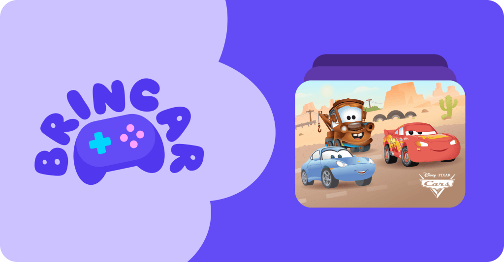 Jogos interativos para crianças no aplicativo Lingokids