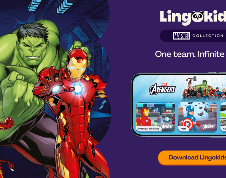 Activities featuring Captain Marvel, Hulk, Iron Man, and the whole team are now on Lingokids!